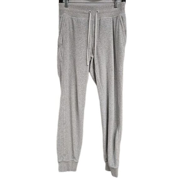 Lululemon Warm Down Jogger Velour Heathered Gray Women’s Size 6/8 30" Waist - Picture 2 of 8